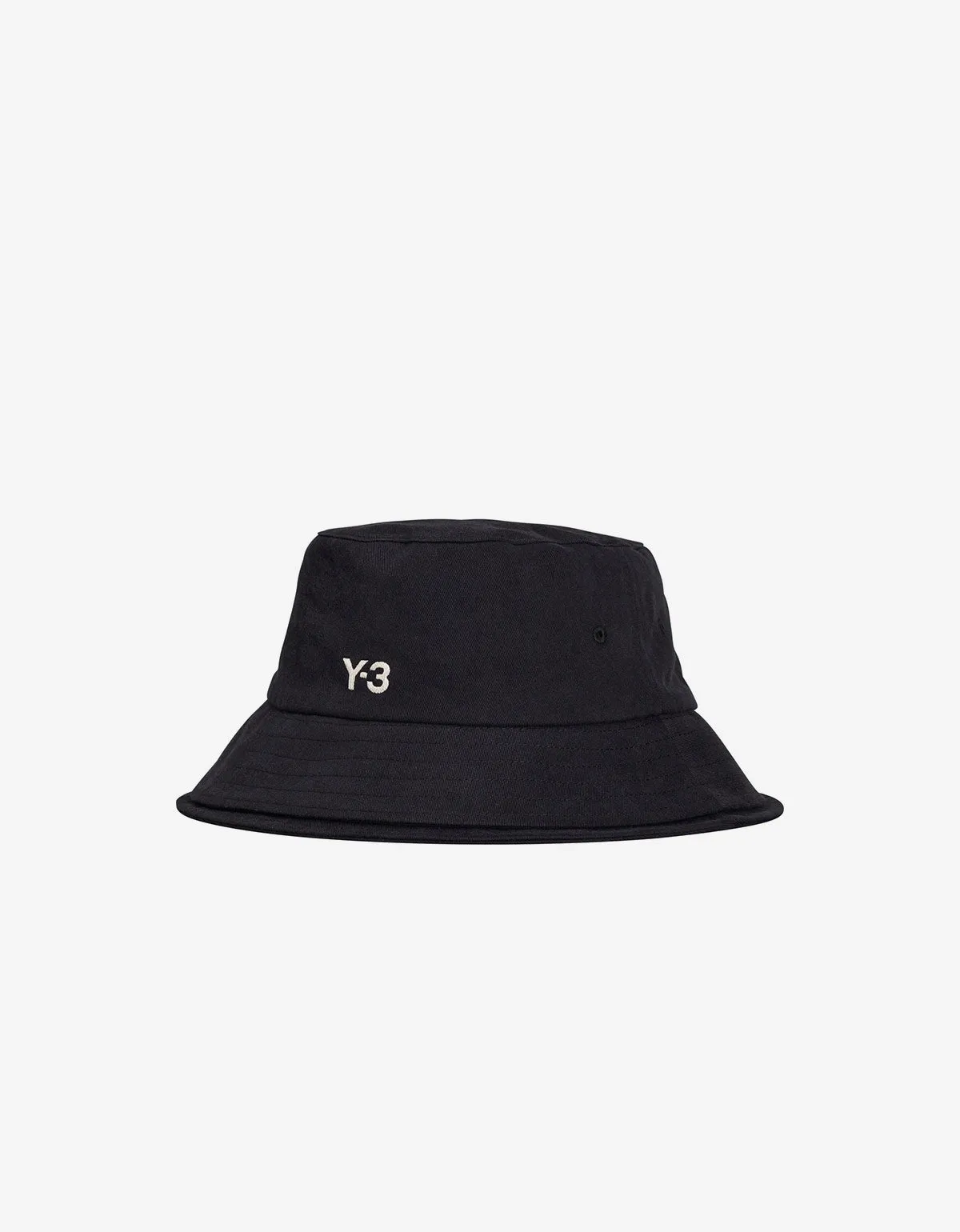 Y-3 Black 3-Stripes Bucket Hat