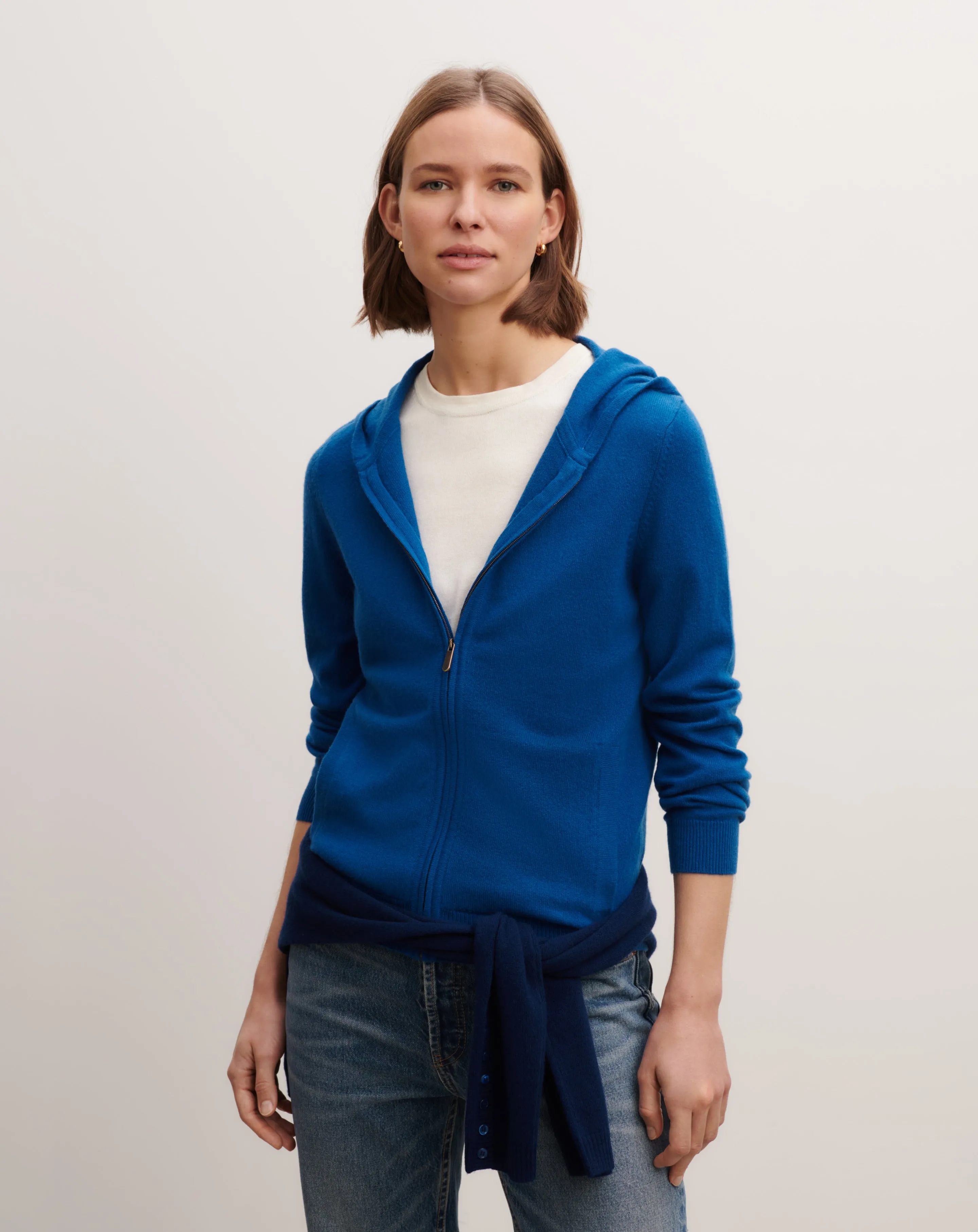 Zip-up hooded pullover Eric Bompard