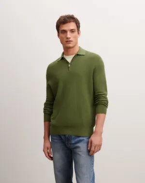 Zip-up piqué polo shirt Eric Bompard