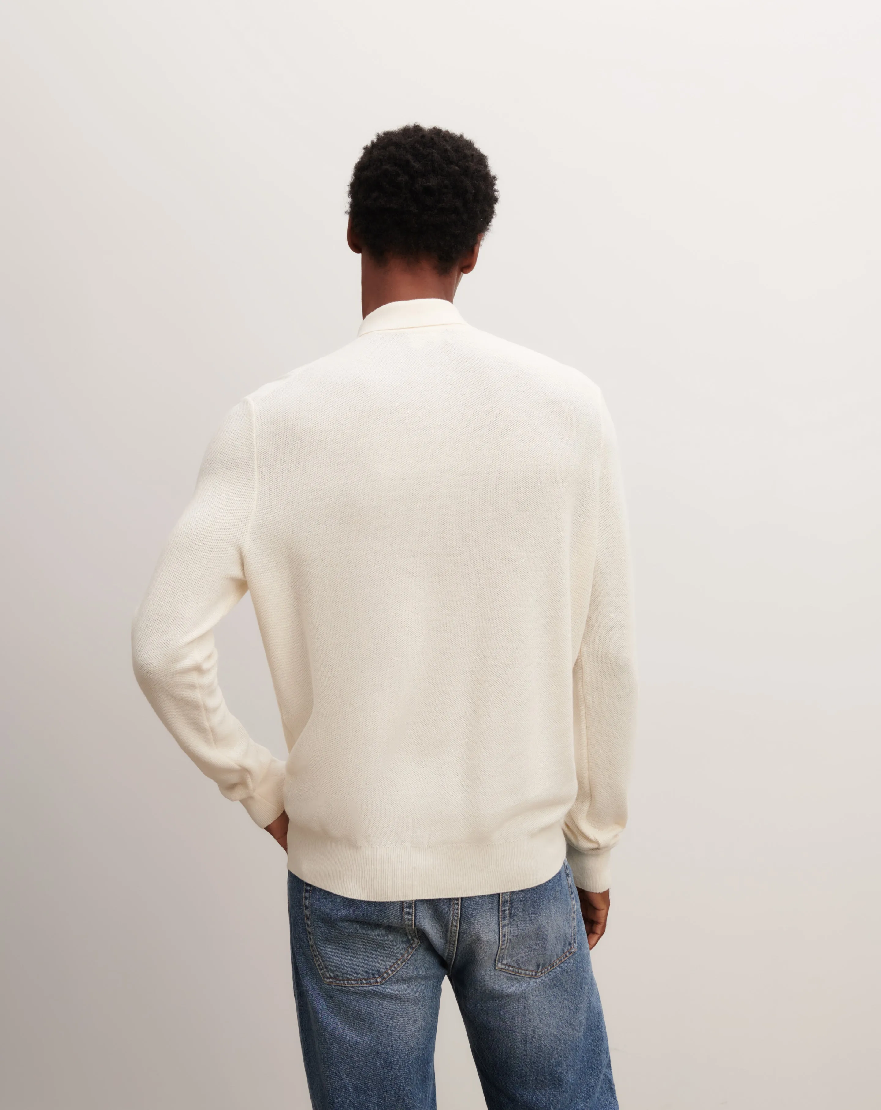 Zip-up piqué polo shirt Eric Bompard