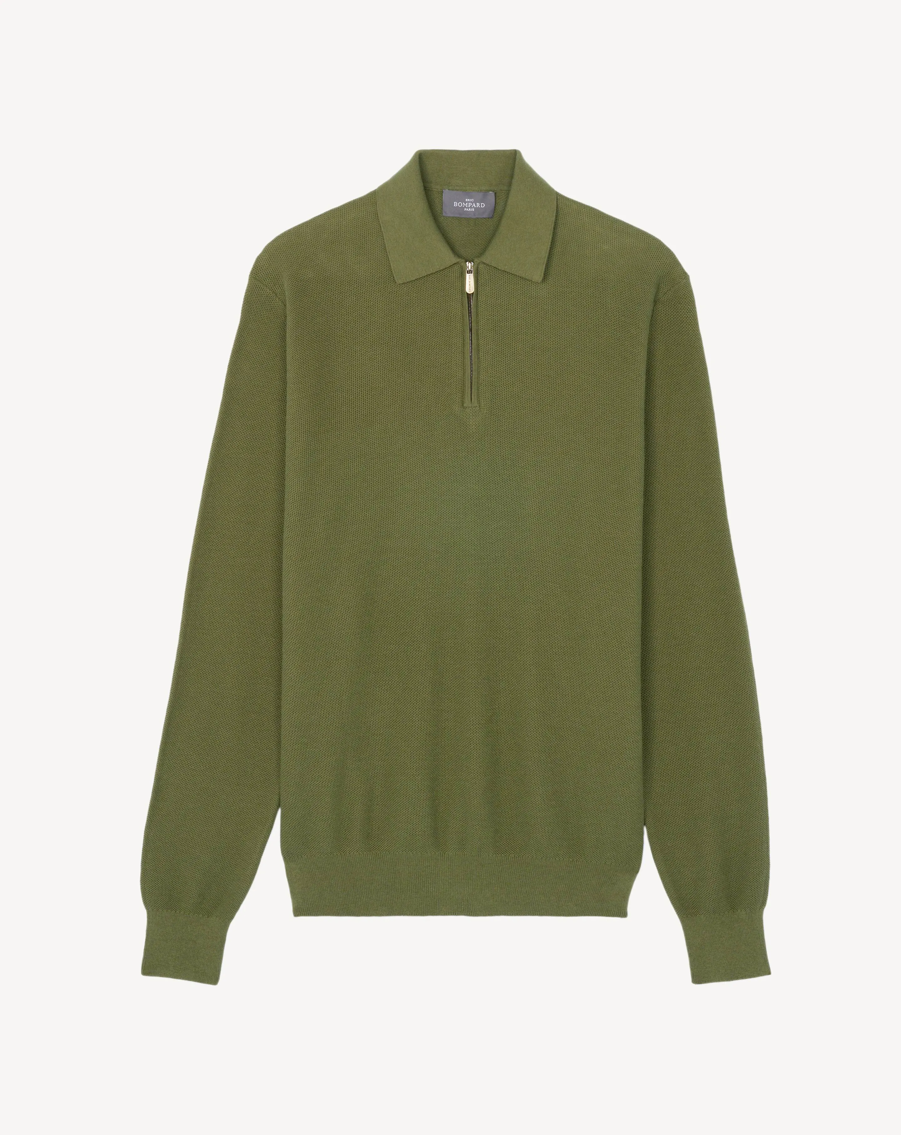 Zip-up piqué polo shirt Eric Bompard