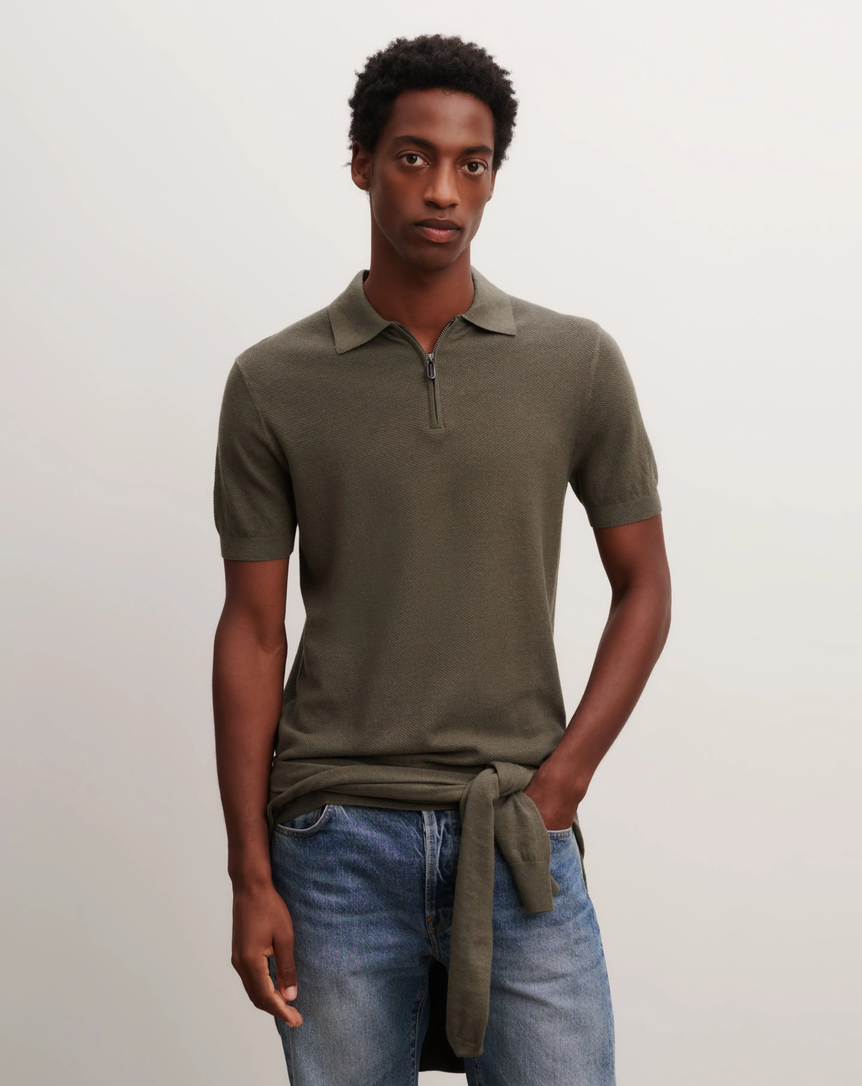 Zip-up polo jumper Eric Bompard